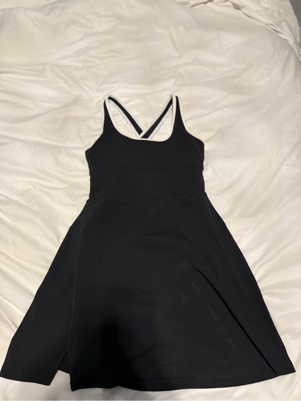 Fabletics Black One-Shoulder Fit-and-Flare Dress